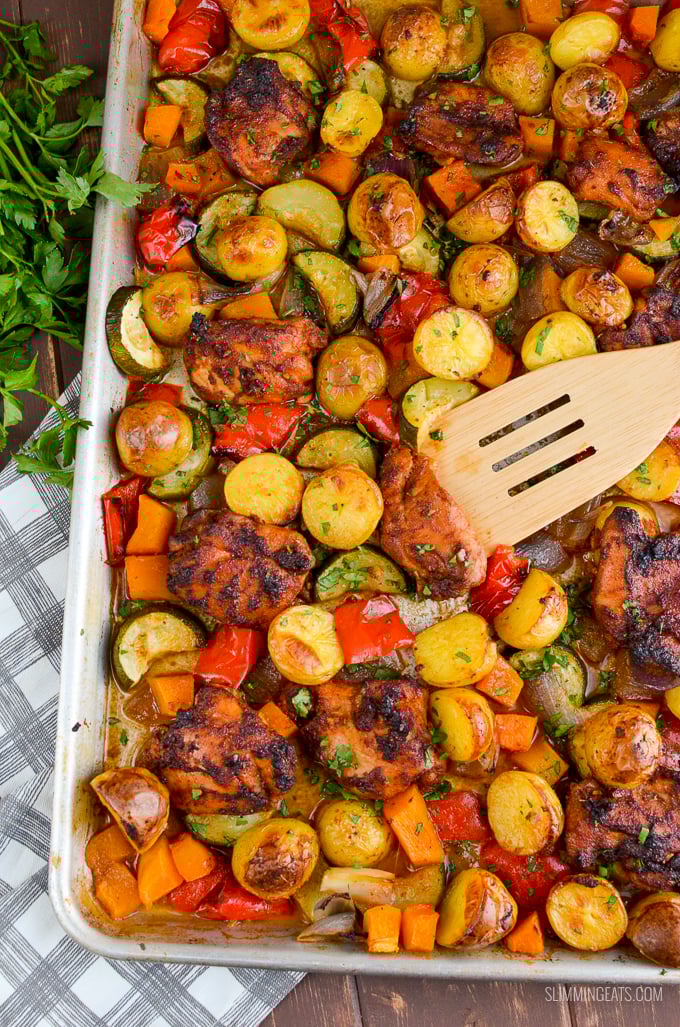 Chicken Potato Vegetable Tray Bake
