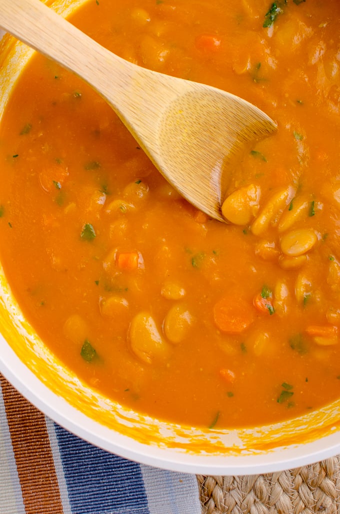 Slimming Eats Carrot and Butter Bean Soup - gluten free, dairy free, vegan, pressure cooker (Instant Pot), Slimming Eats and Weight Watchers friendly