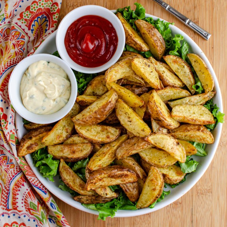 Garlic and Herb Potato Wedges