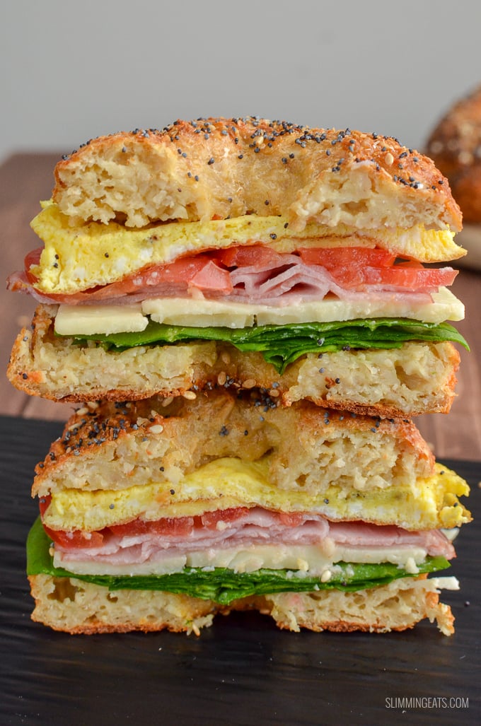 Now you can enjoy a proper tasty Oat Bagel for breakfast or lunch. The hardest part will be deciding what to add as your filling. 4 WW Smart Points. Gluten Free, Vegetarian, Slimming Eats and Weight Watchers friendly | www.slimmingeats.com