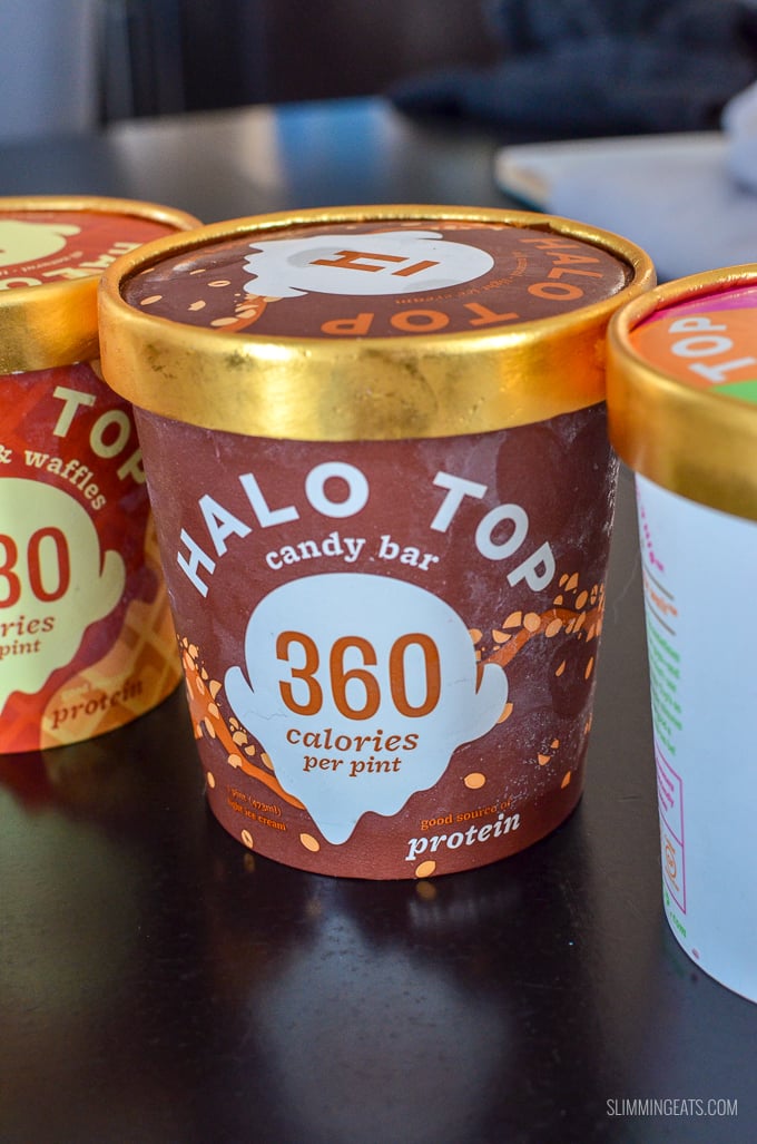 candy bar halo top icecream tub