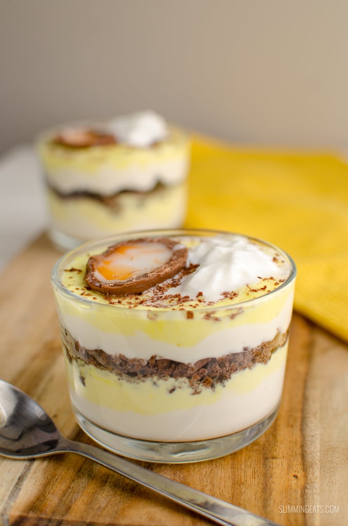 How do you eat yours? I eat mine in this heavenly Creme Egg Yoghurt Parfait - layers of absolute deliciousness. Slimming Eats and Weight Watchers friendly | www.slimmingeats.com #cremeegg #slimmingworld #weightwatchers #dessert
