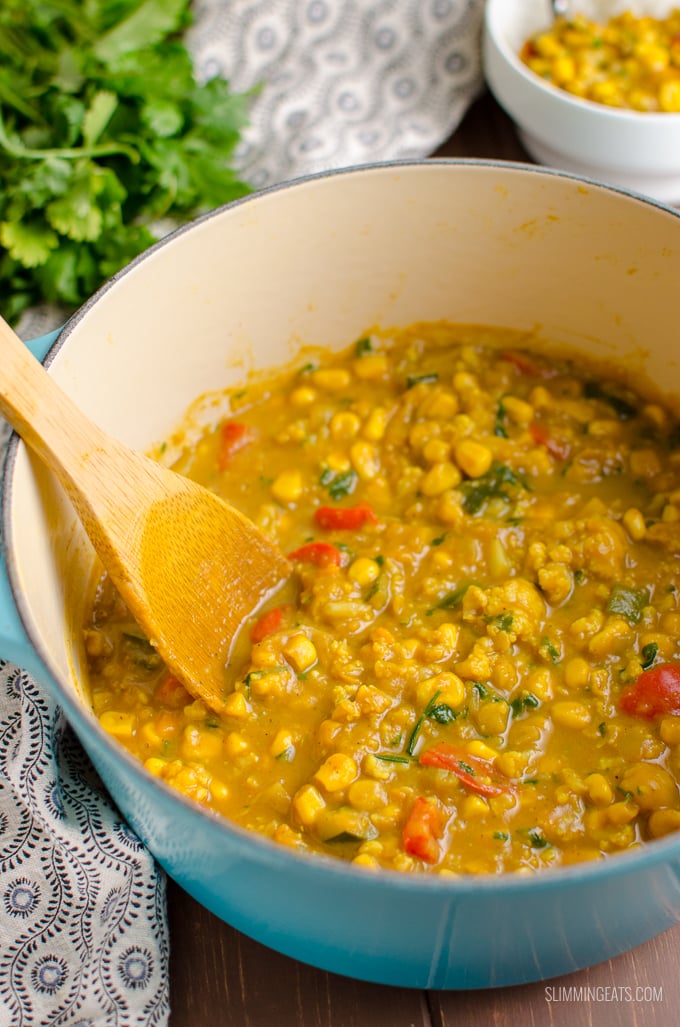 If you are looking for more meat-free recipes or maybe you are vegetarian or vegan, then this Coconut Vegetable Curry. Gluten Free, Dairy Free, Slimming Eats and Weight Watchers friendly | www.slimmingeats.com