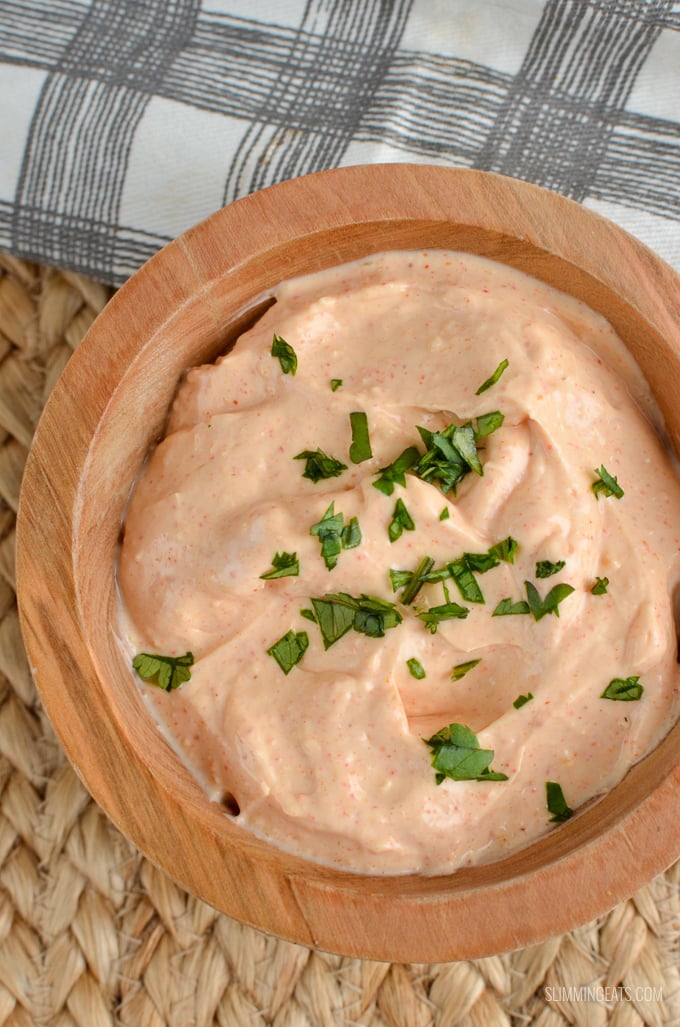 Louisiana Remoulade Dip - a perfect sauce for dipping, serving with grilled meats and fish or as a creamy dressing for a salad. vegetarian, Slimming Eats and Weight Watchers friendly