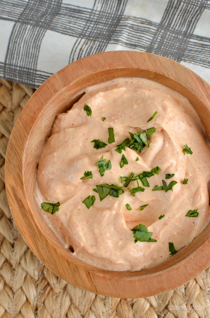 Louisiana Remoulade Dip - a perfect sauce for dipping, serving with grilled meats and fish or as a creamy dressing for a salad. vegetarian, Slimming Eats and Weight Watchers friendly | www.slimmingeats.com #slimmingworld #weightwatchers #dip Louisiana Remoulade Dip - a perfect sauce for dipping, serving with grilled meats and fish or as a creamy dressing for a salad. vegetarian, Slimming Eats and Weight Watchers friendly