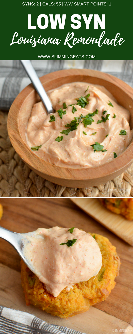 Low Syn Louisiana Remoulade Dip - a perfect sauce for dipping, serving with grilled meats and fish or as a creamy dressing for a salad. vegetarian, Slimming World and Weight Watchers friendly