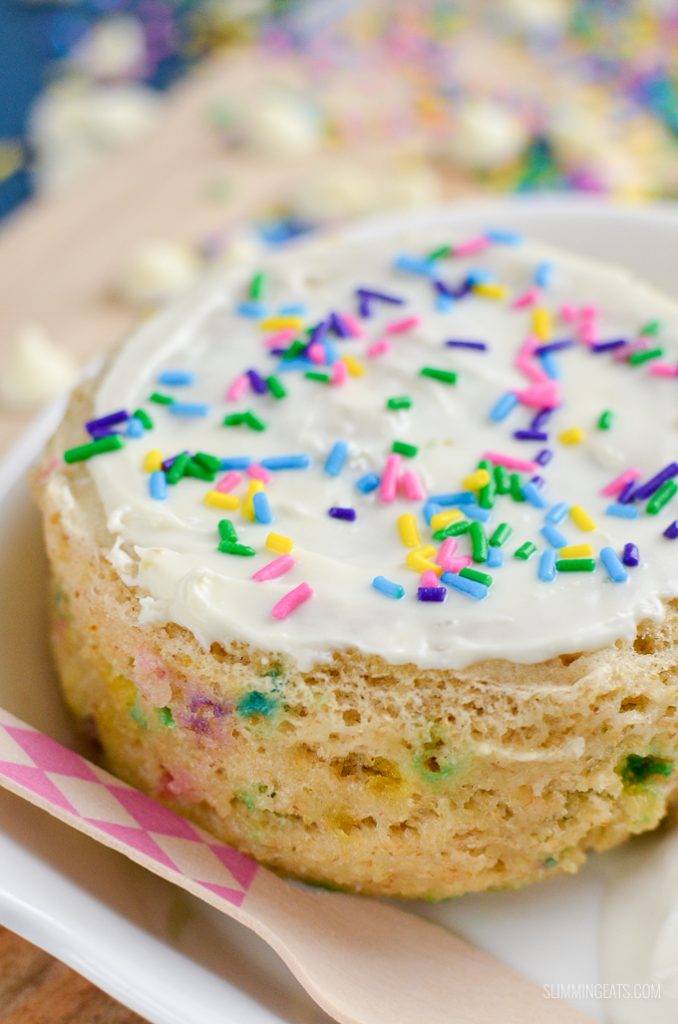 Funfetti Birthday Cake Mug Cake Slimming Eats