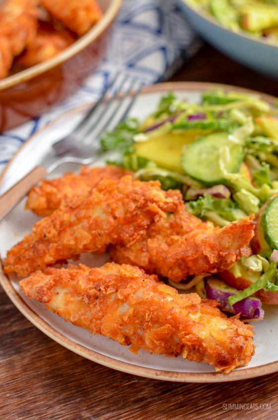 Crispy Air Fryer Potato Chip Chicken Goujons Slimming Eats