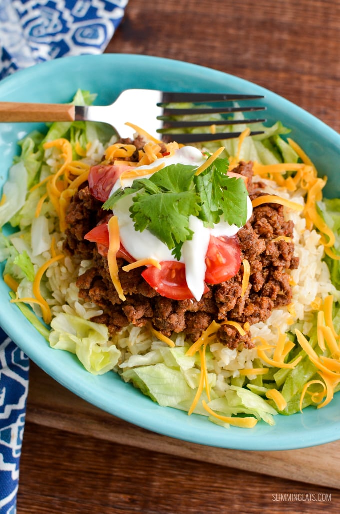 Love Tacos? Dig into this ultimate Taco Salad Bowl which is gluten free, Slimming Eats and Weight Watchers friendly #slimmingeats #weightwatchers #beef #tacosalad Love Tacos? Dig into this ultimate Taco Salad Bowl which is gluten free, Slimming Eats and Weight Watchers friendly #slimmingeats #weightwatchers #beef #tacosalad