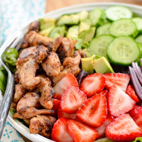 Chicken Strawberry Avocado Salad