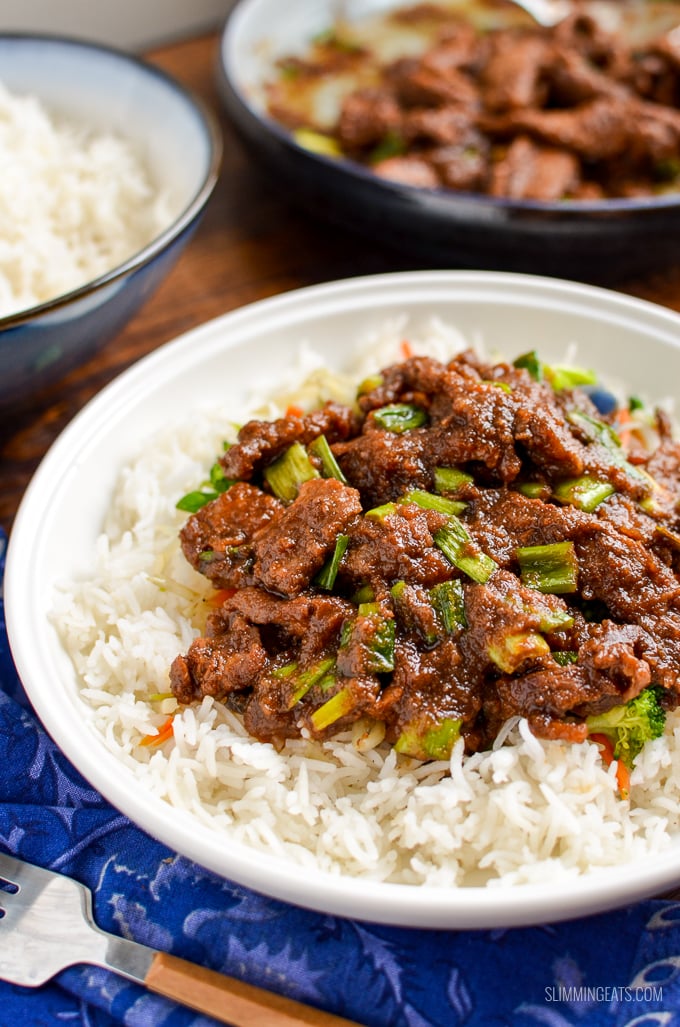 Mongolian Beef - the ultimate fakeaway dish that you don't need to keep for just weekend. Tender Strips of Beef in a Thick Sweet Asian Sauce.  | gluten free, dairy free, paleo, actifry, Slimming Eats, Weight Watchers friendly