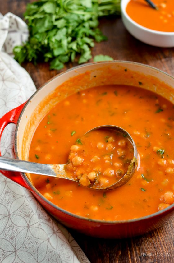 Easy Syn Free Chickpea and Tomato Soup | Slimming Eats