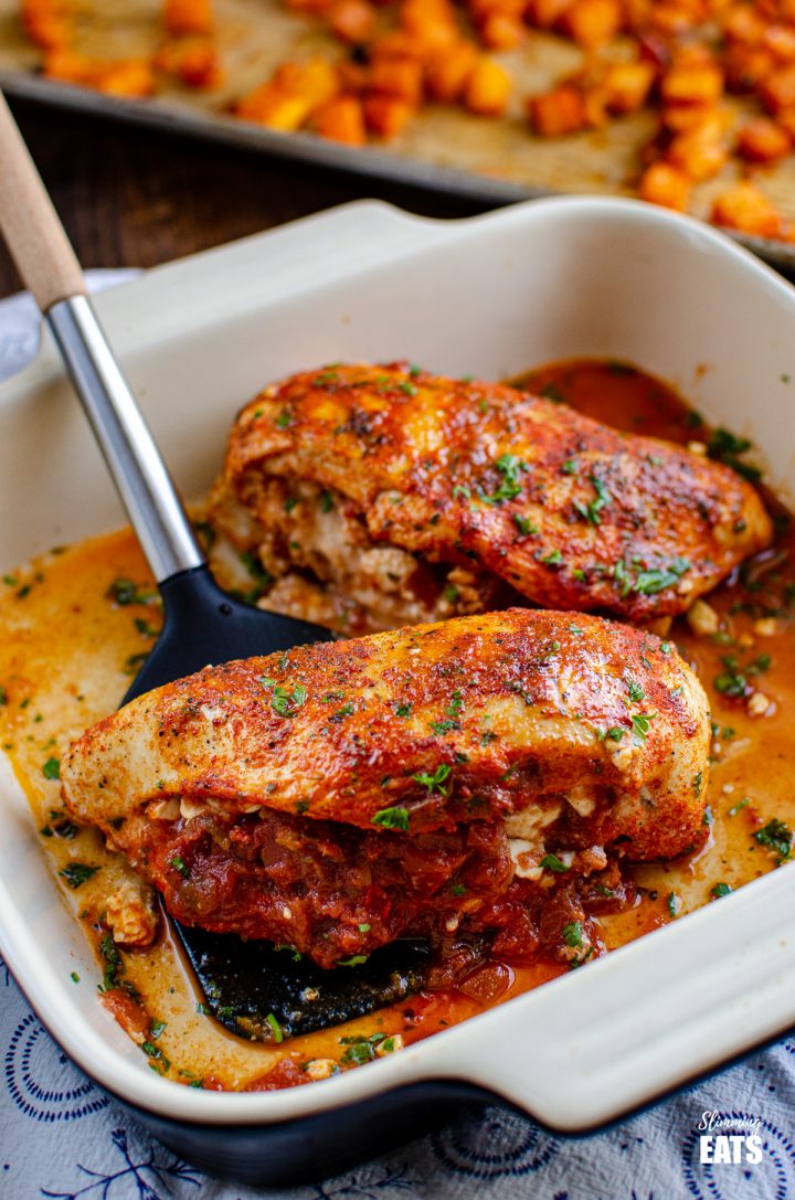 Spicy Chicken Stuffed with Feta Cheese and Salsa Slimming Eats Weight