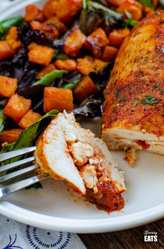 Spicy Chicken Stuffed with Feta Cheese and Salsa Slimming Eats Weight