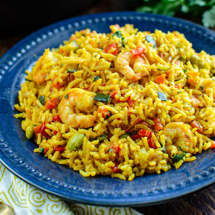 One Pot Prawn and Vegetable Pilaf