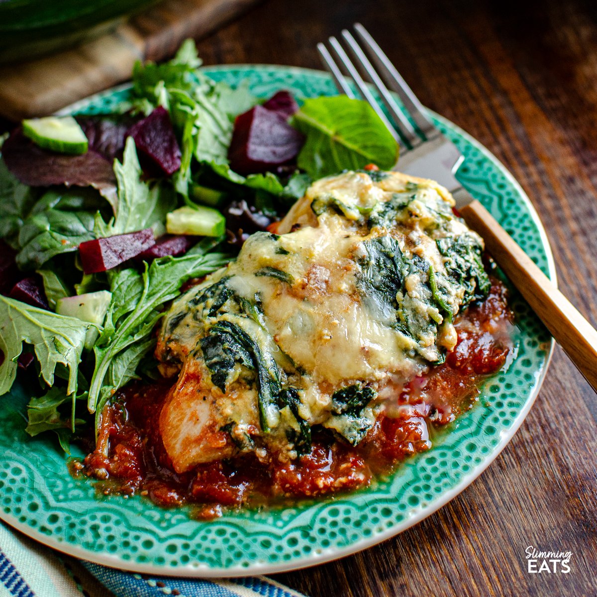 Ricotta Spinach Topped Chicken Slimming Eats