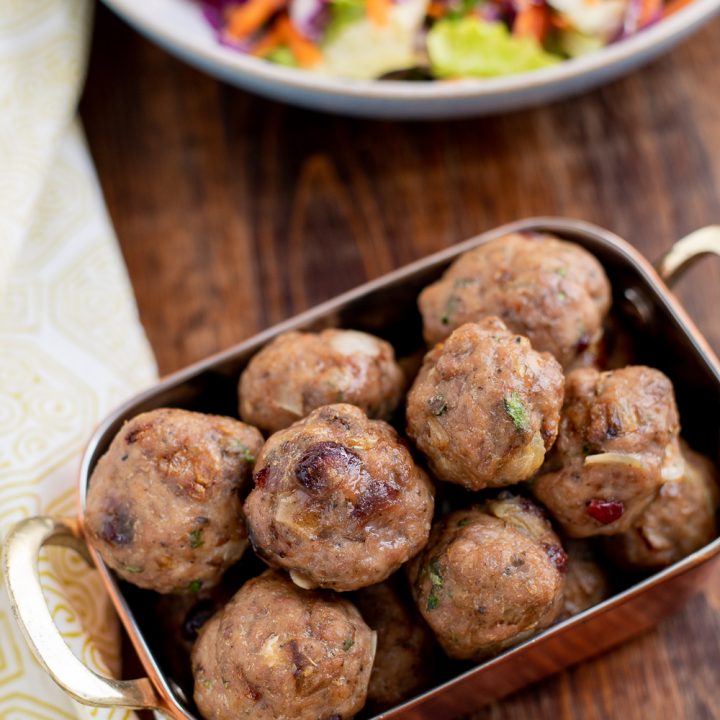 Low Syn Cranberry Almond Chicken Meatballs