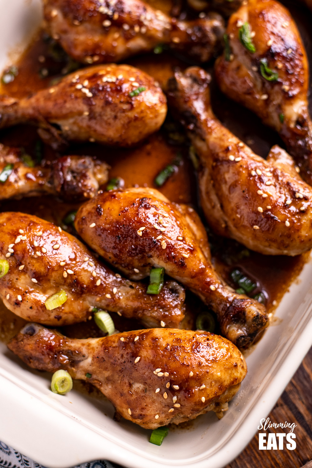 chinese five spice chicken drumsticks in oven proof dish