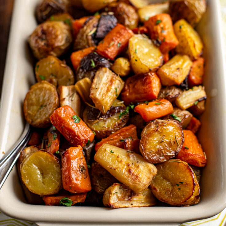 Rosemary Roasted Potatoes, Carrots and Onion