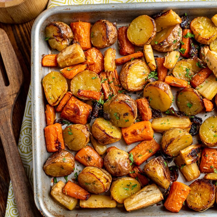 Rosemary Roasted Potatoes, Carrots and Onion