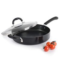 ProCook Gourmet Non-Stick Induction Saute Pan with Lid - 28cm / 3.4L - Cooking Pan for Induction Hobs with Toughened Glass Lid and Non-Slip Stay-Cool Silicone Handles