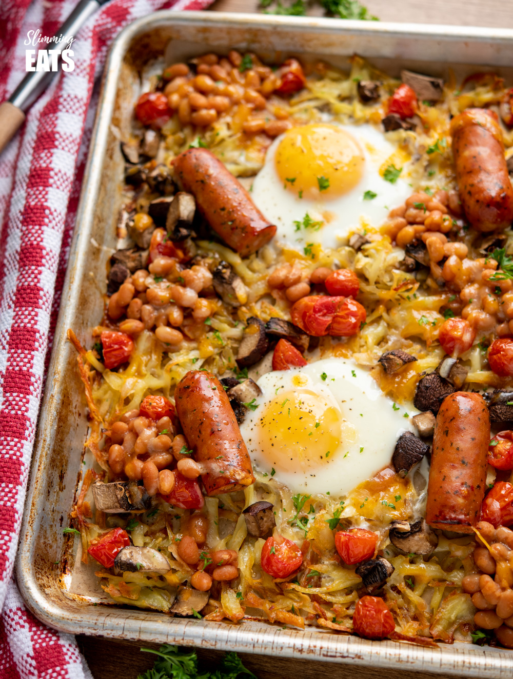 The Ultimate All Day Breakfast Tray Bake Slimming Eats
