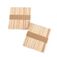 VABNEER 100 pcs Wooden Lolly Sticks, Natural Lollipop Sticks for Ice or Cake Pops & Kids Crafts Models, 114 x 10 x 2 mm