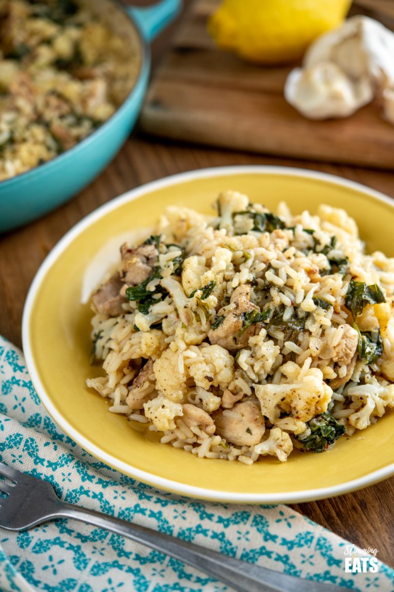 One Pot Lemon Garlic Chicken Rice Slimming Eats