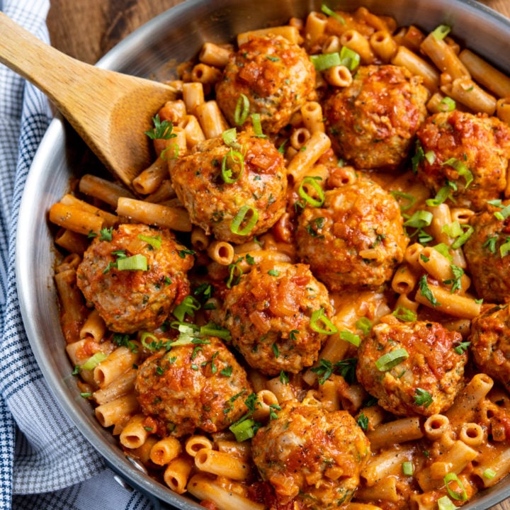 Creamy Cajun Chicken Meatball Pasta (Gluten Free and Dairy Free)