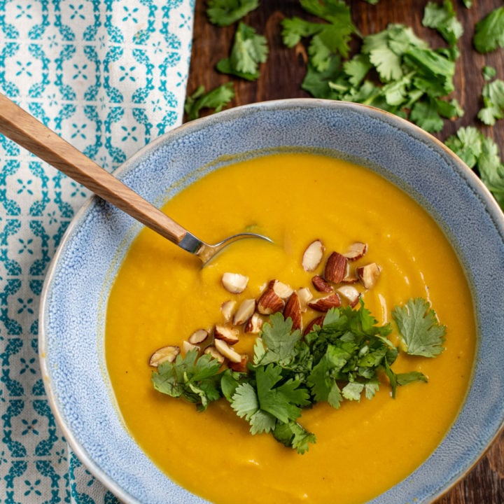 Ginger Carrot Cauliflower Soup (Stovetop or Instant Pot)