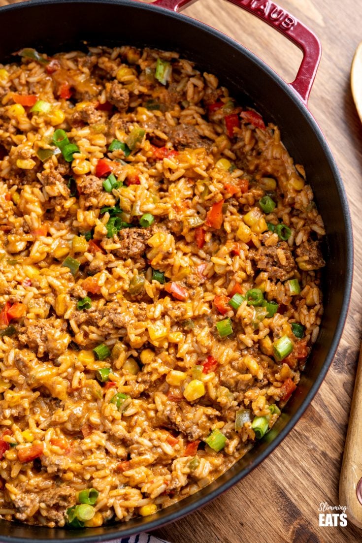 One Pot Taco Beef Rice Skillet Slimming Eats Recipes