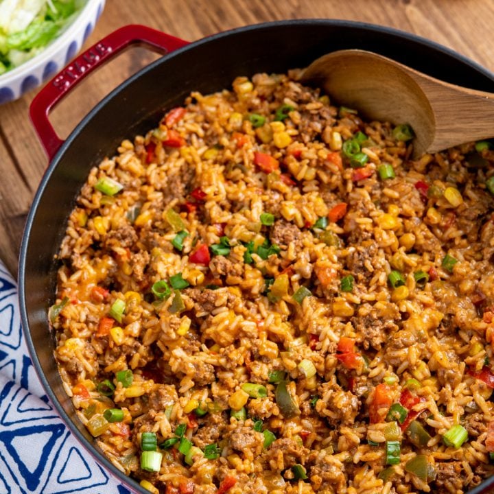 One Pot Taco Beef Rice Skillet