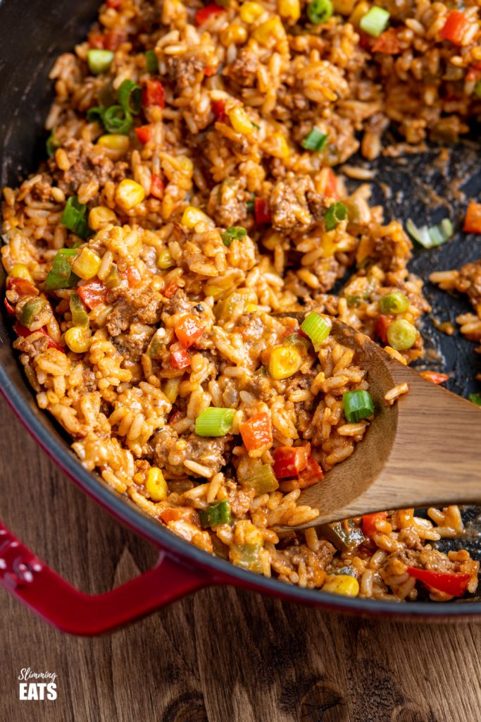 One Pot Taco Beef Rice Skillet Slimming Eats Recipes