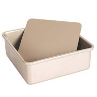CAN_Deal 8.5 inch Square Deep Cake Pan Loose Base Bread Baking Tray