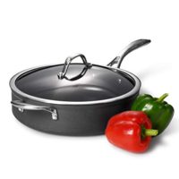 ProCook Professional Anodised Non-Stick Saute Pan with Lid - 28cm - 4.2L - Induction Pan with Toughened Glass Lid and Heat-Resistant Handles