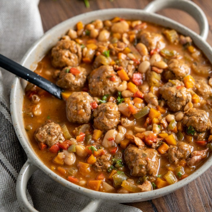 Easy Chicken Meatball Cassoulet