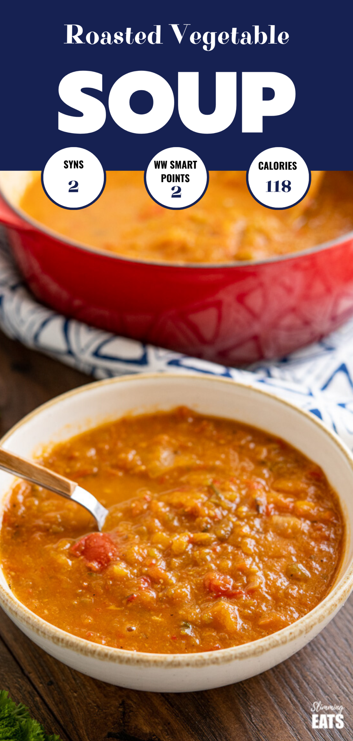 roasted vegetable soup pin image