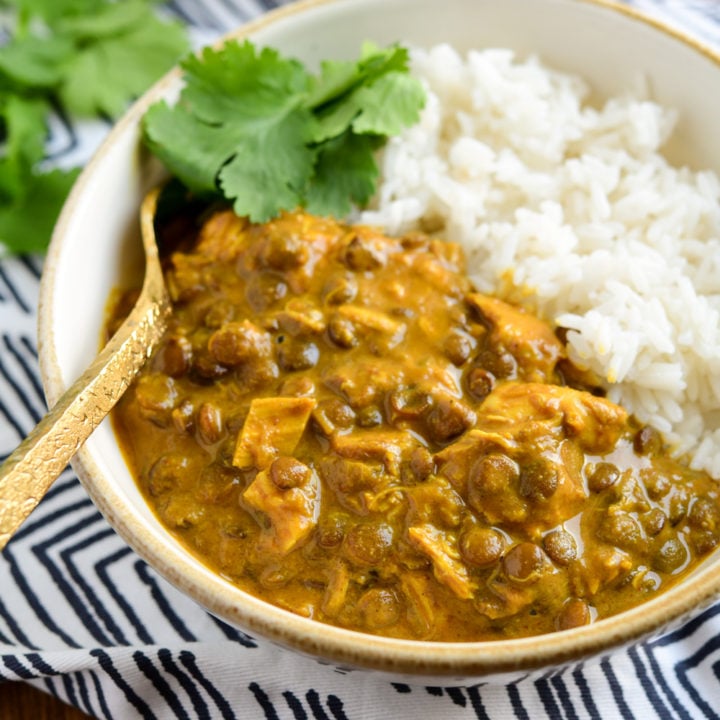 Coconut Chicken and Lentil Curry