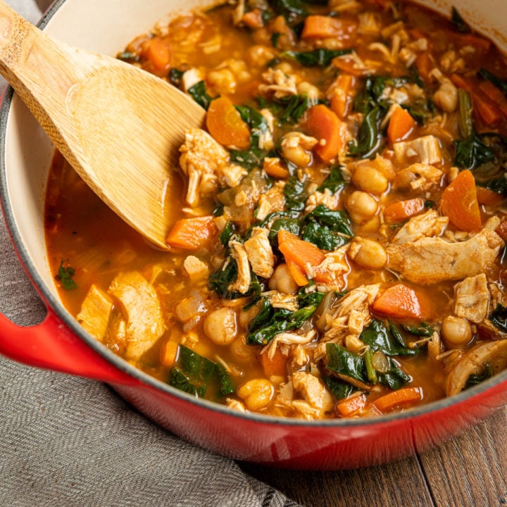 Chicken Chickpea Spinach Soup