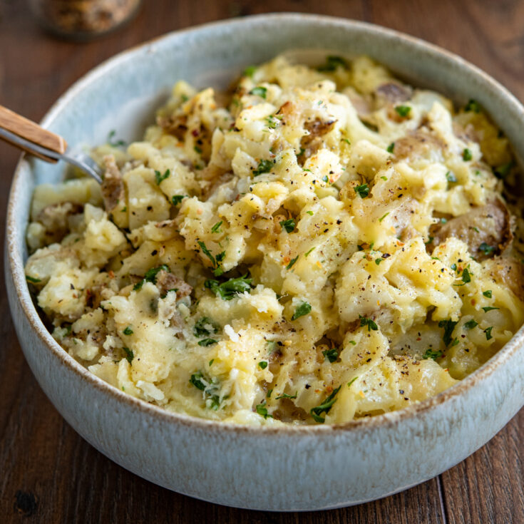 Rustic Garlic and Parmesan Mashed Potatoes