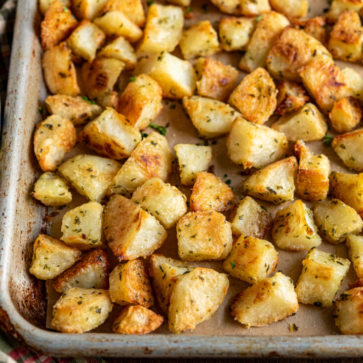 Garlic and Herb Roast Potatoes (Oven and Air Fryer)