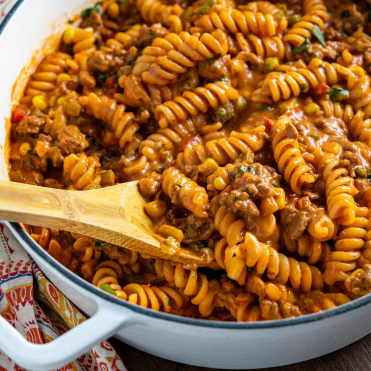 One Pot Taco Beef Pasta