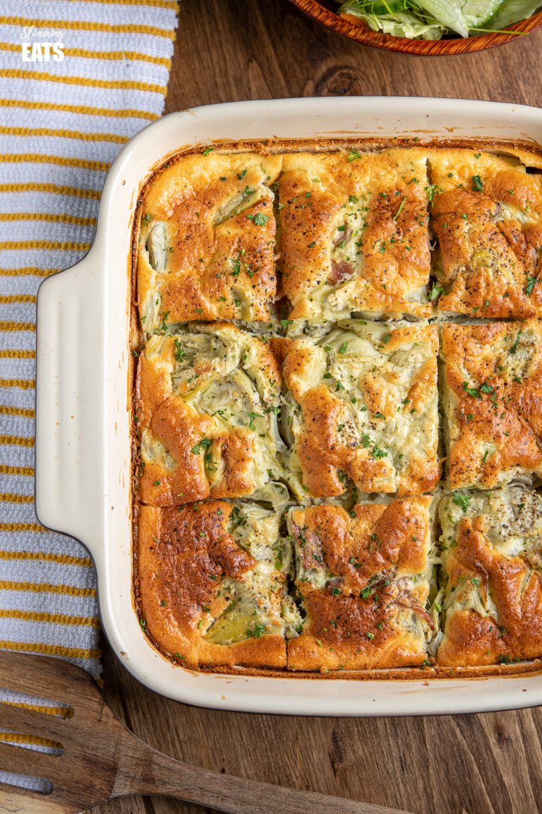 Artichoke Bacon Parmesan Crustless Quiche Slimming Eats