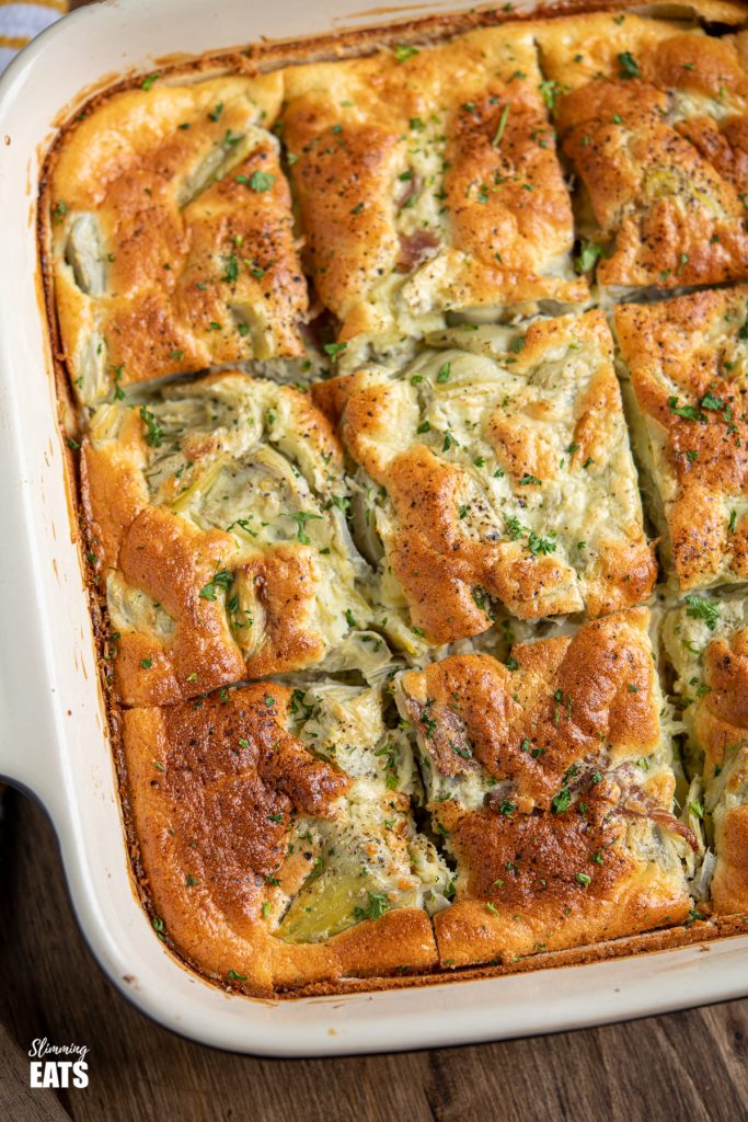 Artichoke Bacon Parmesan Crustless Quiche Slimming Eats