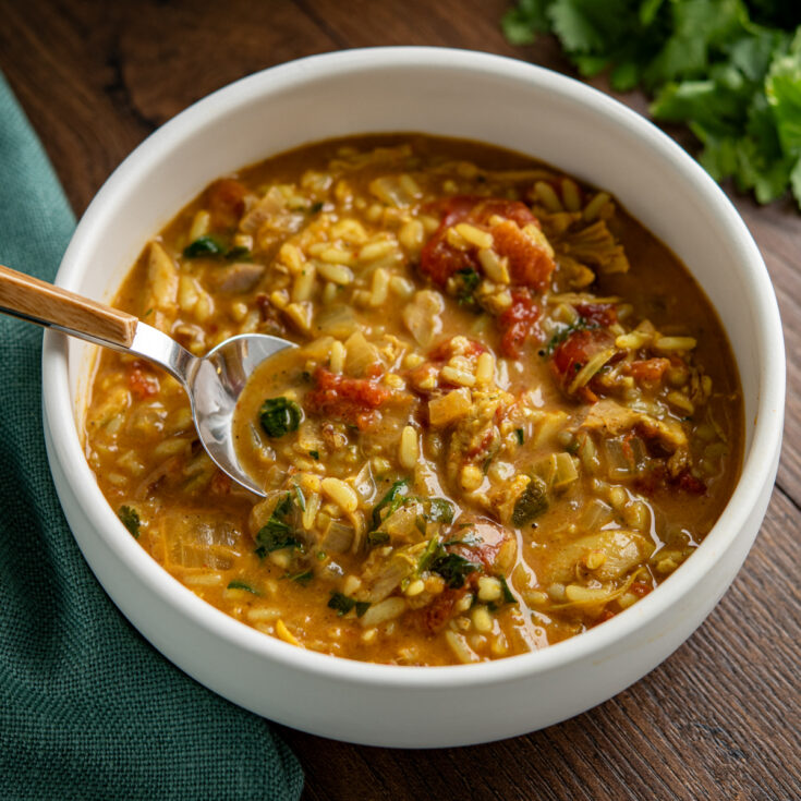 Coconut Chicken Rice Soup