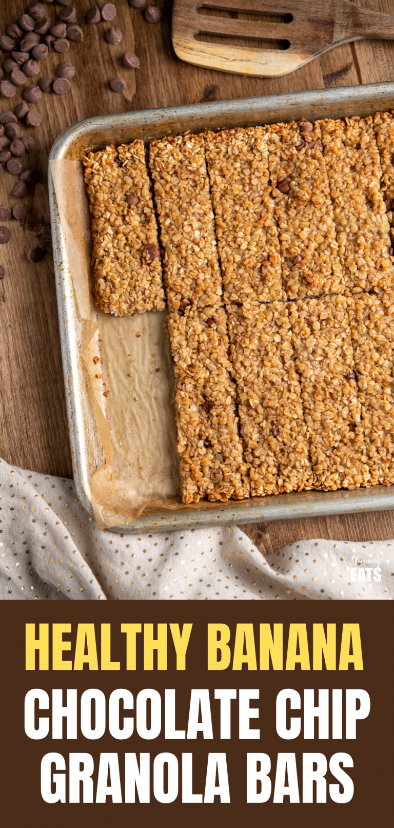 Healthy Chocolate Chip Banana Granola Bars Slimming Eats