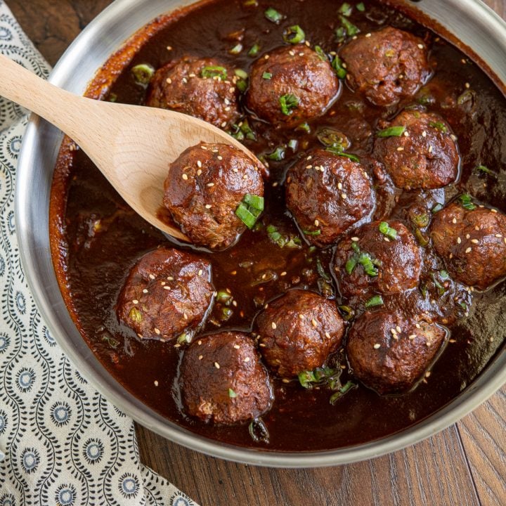 Saucy Asian Hidden Vegetable Beef Meatballs