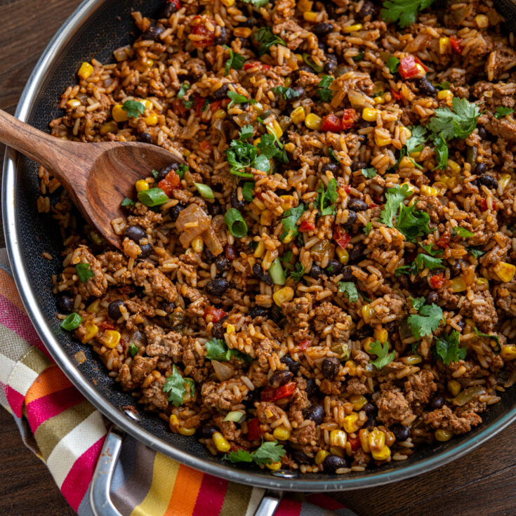One Pan Turkey Burrito Rice