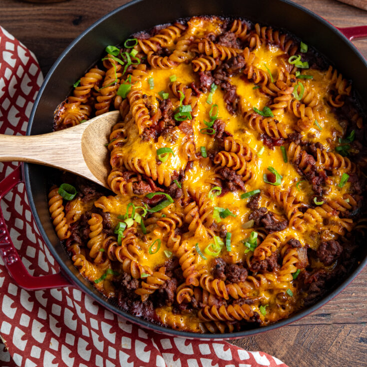BBQ Bacon Cheeseburger Pasta Bake