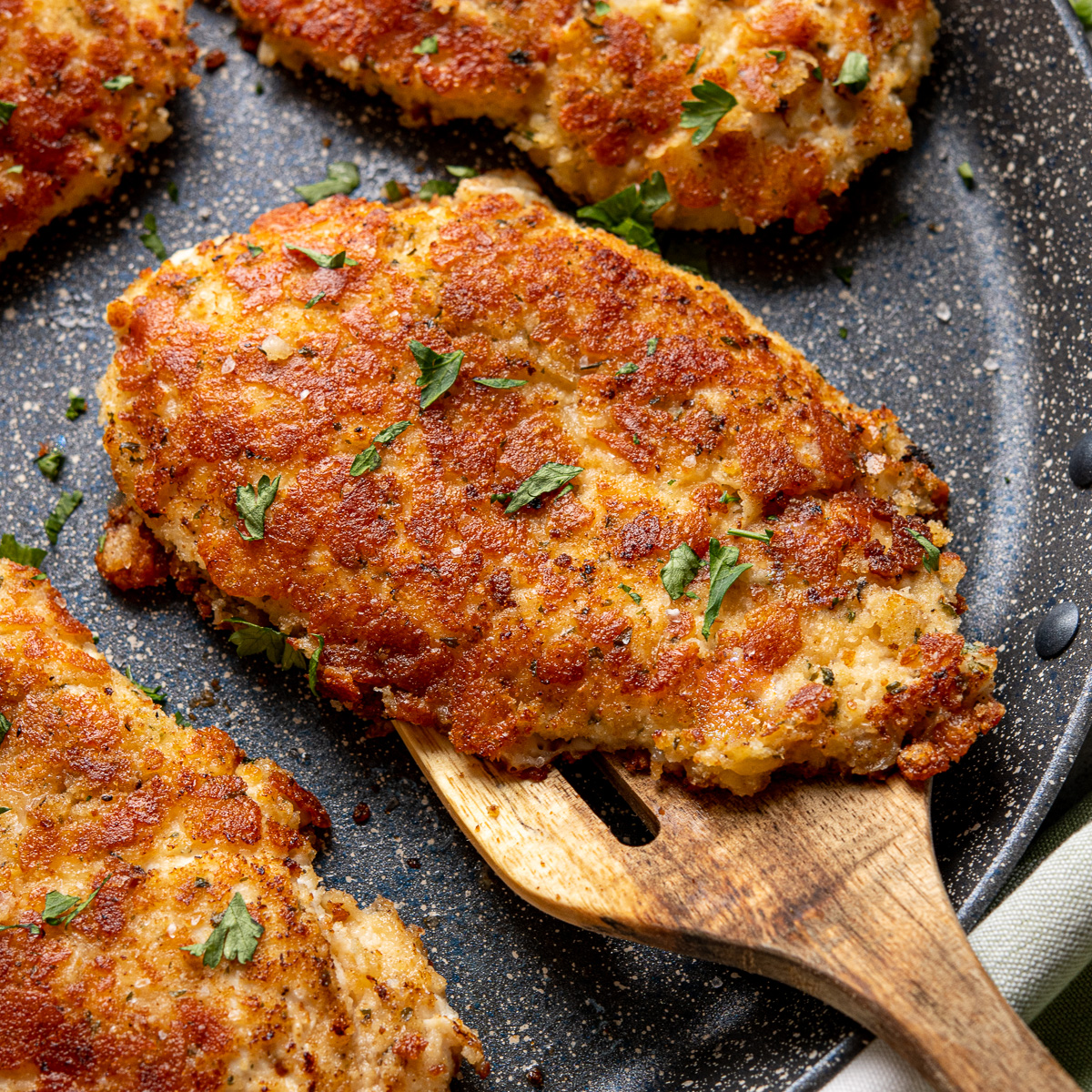 Golden Parmesan Crusted Chicken Slimming Eats